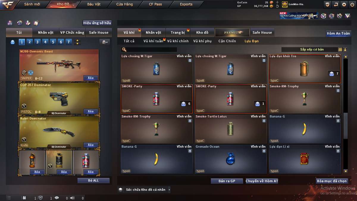 shop acc cf uy tin gia re
